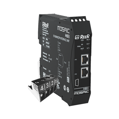 REER FIELDBUS COMMUNICATION EXPANSION UNIT, ETHERNET IP, SCREW TERMINAL BLOCKS, HEIGHT 36MM(MBEI)