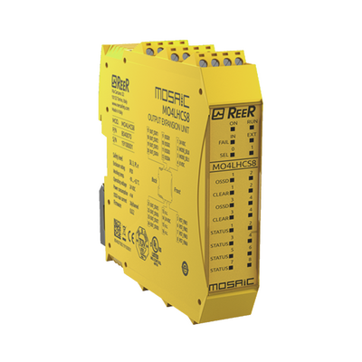 REER OUTPUTS EXPANSION, 4 SINGLE OSSD(SIL 3)HIGH CURRENT(2A PER CHANNEL) SCREW TERM BLOCK(MO4LHCS8)