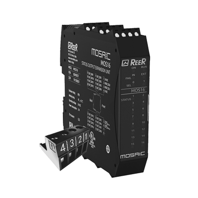 REER STATUS OUTPUTS EXPANSION, 16 STATUS OUTPUTS (SIL 1), SCREW TERMINAL BLOCKS, HEIGHT 36MM(MOS16)