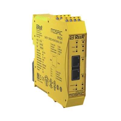 REER SAFETY SPEED MONITORING EXPANSION UNIT, 2 INPUTS, HTL ENCODERS, SCREW TERMINAL BLOCKS(MV2H)