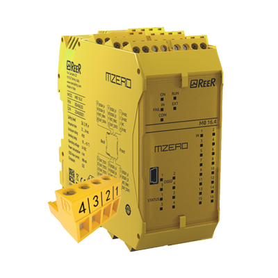 1100005 REER STAND-ALONE MASTER, 16 INPUT/4 OSSD PAIRS(SIL 3)4 SINGLE INPUTS, SCREW TERM-BLOCK(MZERO 16.4)