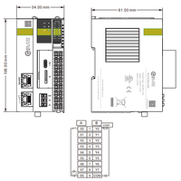 LOGIC X3-432N311 ELCO MOTION CONTROLLER X3 SERIES, RJ45 ETHERNET, SUPPORT MODBUSTCP, OPCUA, SOCKET COM, ETHERCAT MASTER, RS-232+RS-485, 8DI (4HDI)+8DO(4HDO) (NPN)