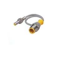 TURCK CAPACITIVE BARREL SENSOR&lt;BR&gt;5MM RANGE 18MM PLAS NO 20-250VAC/10-300VDC 3 PIN 1/2&quot; M12/0.2M
