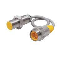 TURCK CAPACITIVE BARREL SENSOR&lt;BR&gt;3MM RANGE 12MM BRASS NO NPN 10-30VDC 3 PIN M12/0.2M