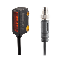 ELCO PHOTOELECT SENSOR, OS22-SERIES, DIFF FIXED BGS, RED BEAM, OR:4-15MM, NPN, DO, -10TO50 DEG C, SW FRQ:200HZ, 0.3 M CABLE+M12 4-PIN