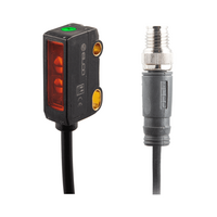 ELCO PHOTOELECT SENSOR, OS22-SERIES, DIFF W/ BGS, RED BEAM, OR:10-120MM, NPN, DO, -10TO50 DEG C, SW FRQ:200HZ, 0.3 M CABLE+M12 4-PIN