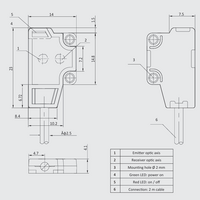 OS4-AK15LN6-0.3-Q8.3 ELCO PHOTOELECT SENSOR, OS4-SERIES, DIFF FIXED BGS, RED BEAM, OR:4-15MM, NPN, LO, -10TO55 DEG C, SW FRQ:800HZ, 0.3 M CABLE+M8 3-PIN