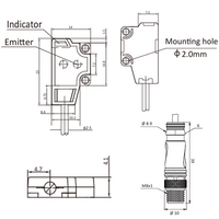 OS4-ELP6-0.3-Q8 ELCO PHOTOELECT SENSOR, OS4-SERIES, FRONT-OPPOSED, RECEIVER, RED BEAM, OR:1 M, PNP, LO, 10TO30VDC, -10TO55 DEG C, SW FRQ:800HZ, 0.3 M CABLE+M8 4-PIN