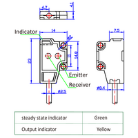 OS4-K30DP6 ELCO PHOTOELECT SENSOR, OS4-SERIES, DIFF FIXED, RED BEAM, OR:1-30MM, PNP, DO, 10TO30VDC, -10TO55 DEG C, SW FRQ:800HZ, CABLE 2M