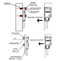 OS4B-S6 ELCO PHOTOELECT SENSORS, OS4B-SERIES, SIDE-OPPOSED, EMITTER, RED BEAM, OR:1 M, 10TO30VDC, -10TO55 DEG C, CABLE 2M