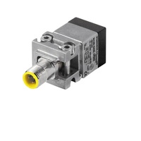 TURCK INDUCTIVE LIMIT SWITCH RECTANGLER SENSOR&lt;BR&gt;10MM RANGE 25MM BRASS NO PNP 10-30VDC 4 PIN M12