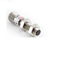 HTM ROUND EXTENDED RANGE SENSOR<BR>2MM RANGE 8MM BODY BRASS NO NPN SHIELDED 4 PIN M12
