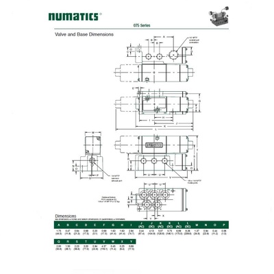 072SS43AM017N61 NUMATICS/AVENTICS SOLENOID VALVE/BASE<BR>075 SERIES 4/2 DETENT 24VDC W/DIODE 1/4" NPT
