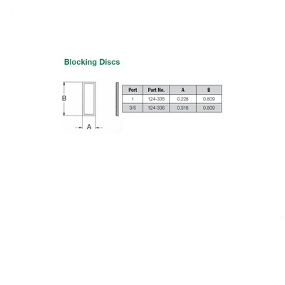 124-335 NUMATICS/AVENTICS BLOCKING DISC<BR>2002 SERIES PORT 1