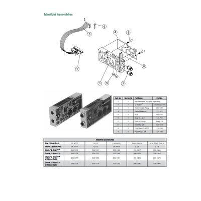 206-1377 NUMATICS/AVENTICS MANIFOLD BLOCK<BR>2005 SERIES 1/8" NPT S/B PORTS SZB W/RC (R1)
