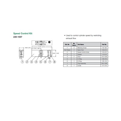 239-1597 NUMATICS/AVENTICS SANDWICH SPEED CONTROL<BR>2005 SERIES W/PLUG