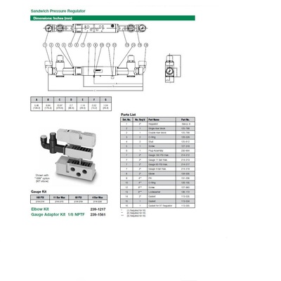 214-212 NUMATICS/AVENTICS GAUGE<BR>0-160PSI 7/8" DIA BACK MNT PUSH-IN CARTRIDGE