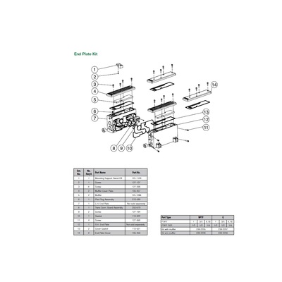 125-1098 NUMATICS/AVENTICS MANIFOLD PART<BR>2035 SERIES END PLATE MUFFLER