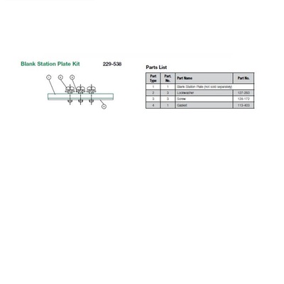 BLANK PLATE ONLY - MARK 3 SERIES TPS