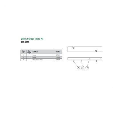 239-1055 NUMATICS/AVENTICS BLANK PLATE<BR>2002 SERIES