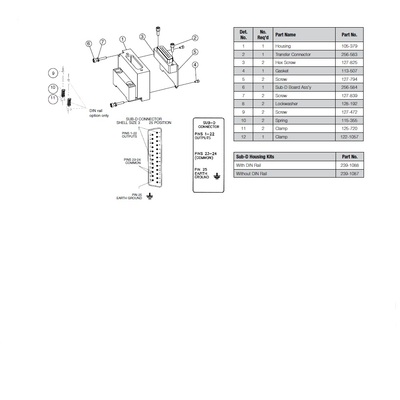 239-1087 NUMATICS/AVENTICS MANIFOLD PART<BR>2002 SERIES 25 PIN SUB-D CONNECTOR & HOUSING