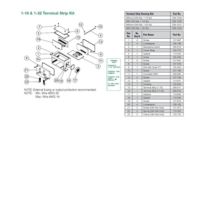 256-617 NUMATICS/AVENTICS MANIFOLD PART<BR>2012 SERIES TERMINAL STRIP BOARD