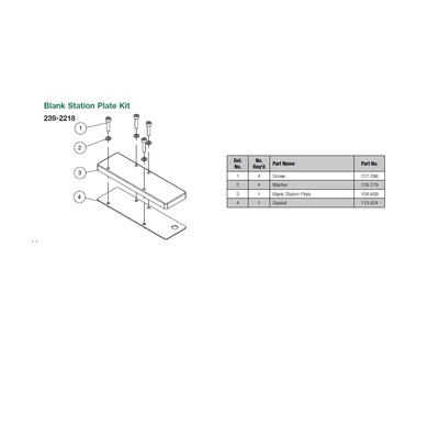 239-2218 NUMATICS/AVENTICS BLANK PLATE<BR>2035 SERIES
