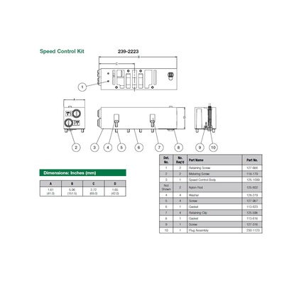 239-2223 NUMATICS/AVENTICS SANDWICH SPEED CONTROL<BR>2035 SERIES W/PLUG