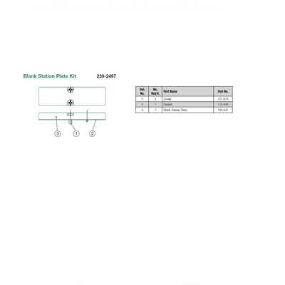 239-2497 NUMATICS/AVENTICS BLANK PLATE<BR>ISO 26MM SERIES