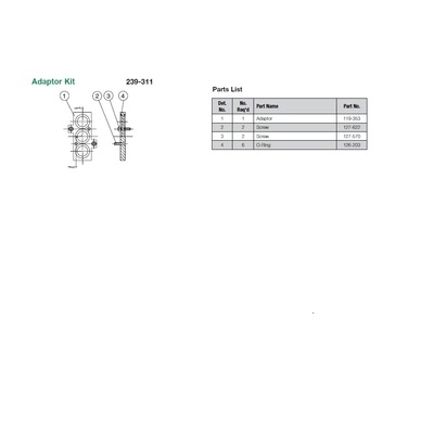 239-311 NUMATICS/AVENTICS MANIFOLD PART<BR>L1 SERIES MOUNTING KIT