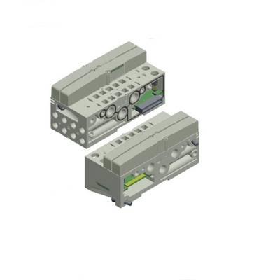 NUMATICS/AVENTICS BLANK PLATE/MID STATION SUPPLY BLOCK&lt;BR&gt;501 SERIES 4 STATION M7 TRD SIDE PORTS (PTY)
