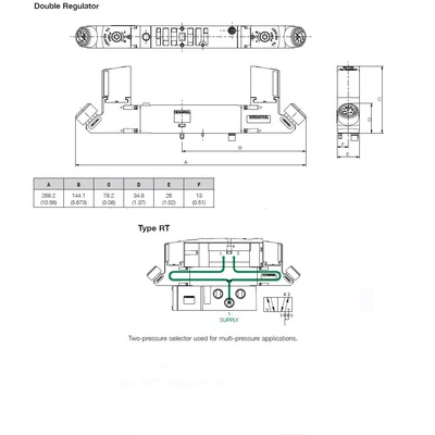 R503ART32J16P10 NUMATICS/AVENTICS SANDWICH REGULATOR<BR>503 SERIES 2 PR SEL 0.2-2BAR, (B)JMP PL (PTY)