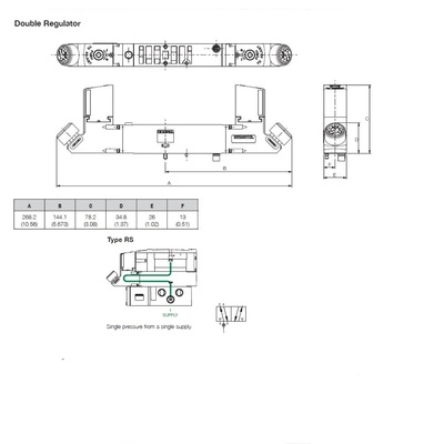 R503ARS41JA0010 NUMATICS/AVENTICS SANDWICH REGULATOR<BR>503 SERIES SGL PR 5-60PSI (PTY)
