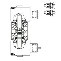 8340G001 24/DC ASCO AIR ONLY PROCESS VALVES<BR>8340 SERIES 4/2 INLINE, 24VDC, 0.1 CV, 1/4" NPT