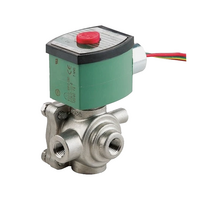 ASCO STAINLESS STEEL PROCESS SOLENOID VALVE<BR>8342 SERIES 4/2 INLINE, 120VAC, 0.7CV, 1/4" NPT