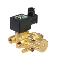 ASCO BRASS PROCESS SOLENOID VALVE<BR>8344 SERIES 4/2 INLINE, 110VAC, 0.8CV, 1/4" NPT, MANUALLY OPERATED
