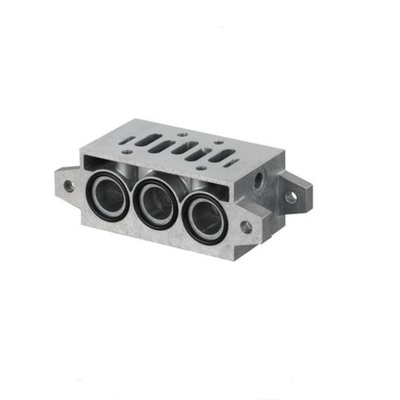 R432037644 NUMATICS/AVENTICS MANIFOLD BLOCK<BR>ISO3 5599/1 SERIES 3/4" NPT S/B PORTS