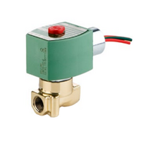 ASCO BRASS PROCESS SOLENOID VALVE 8262 SERIES 2/2 NC SPR RTN 110VAC, 0.21CV, 1/8" NPT