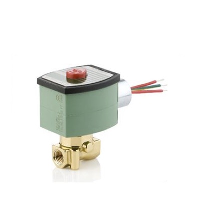 8262H090 24VDC ASCO BRASS SOLENOID VALVE<BR>8262 SERIES 2/2 NC SPR RTN 24VDC, 0.88CV, 1/4" NPT