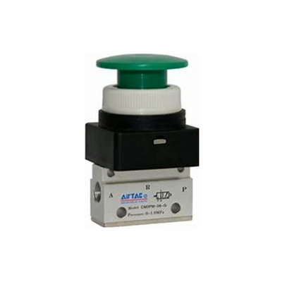 AIRTAC MANUAL VALVES, CM3 SERIES LATCHING TYPE&lt;BR&gt;COMPACT 3 WAY 2 POSITION N.C, M5 PORTS