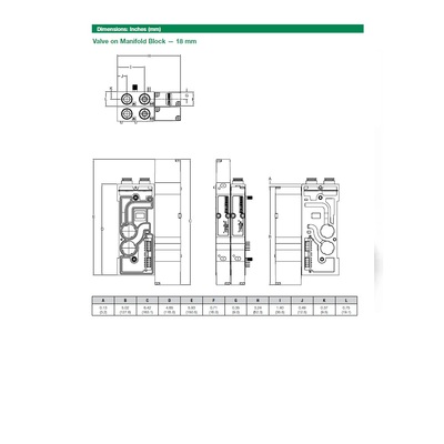 I51BB4R2MN00061 NUMATICS/AVENTICS SOL-PILOT VALVE/MANIFOLD<BR>ISO 18MM SERIES 4/2 DETENT 24VDC 1/8" NPT, DZB, RC