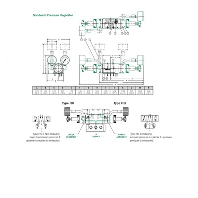 152RC400J000000 NUMATICS/AVENTICS SANDWICH REGULATOR<BR>MK15 SERIES DUAL PR/RC 5-60PSI