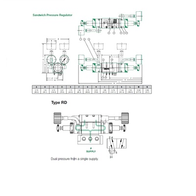 152RD100J016W00 NUMATICS/AVENTICS SANDWICH REGULATOR<BR>MK15 SERIES DUAL PR 10-130PSI, TFG