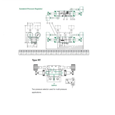 152RT100J000000 NUMATICS/AVENTICS SANDWICH REGULATOR<BR>MK15 SERIES 2 PR SEL 10-130PSI