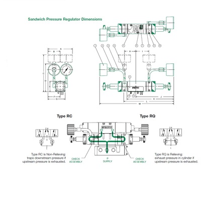 081RC400J000000 NUMATICS/AVENTICS SANDWICH REGULATOR<BR>MK8 SERIES DUAL PR/NRC 5-60PSI