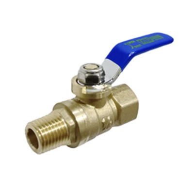 MMBV-25 MIDWEST BRASS MINI BALL VALVE<BR>1/4" NPT MALE/FEMALE, LEVER HANDLE, 600PSI