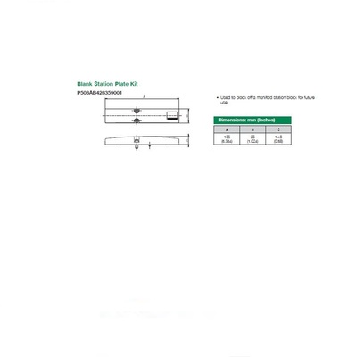 P503AB428359001 NUMATICS/AVENTICS BLANK PLATE<BR>503 SERIES