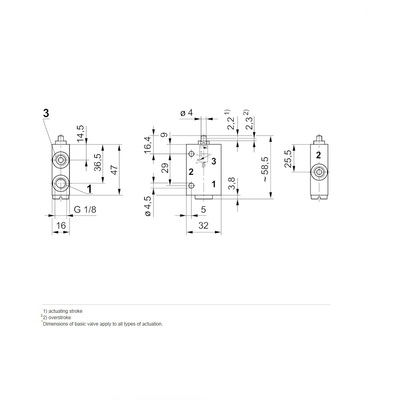 0820400001 NUMATICS/AVENTICS MECHANICAL VALVE<BR>AP SERIES 3/2 SPR RTN 1/4" G (PLUNGER)