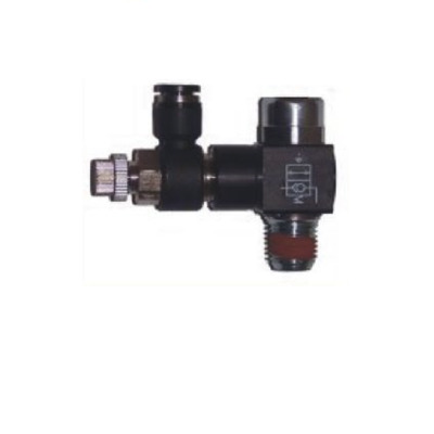 POCFC14-14 FLOTRONICS PO CHECK VALVE/FLOW CONTROL<BR>1/4" TUBE X 1/4" NPT MALE