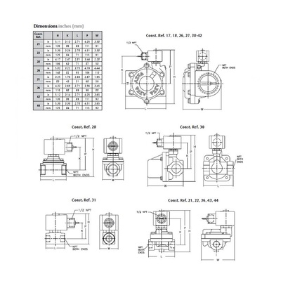 8220G025 120/60 ASCO BRASS SOLENOID VALVE<BR>8220 SERIES 2/2 NC SPR RTN 120VAC, 8.8CV, 1" NPT